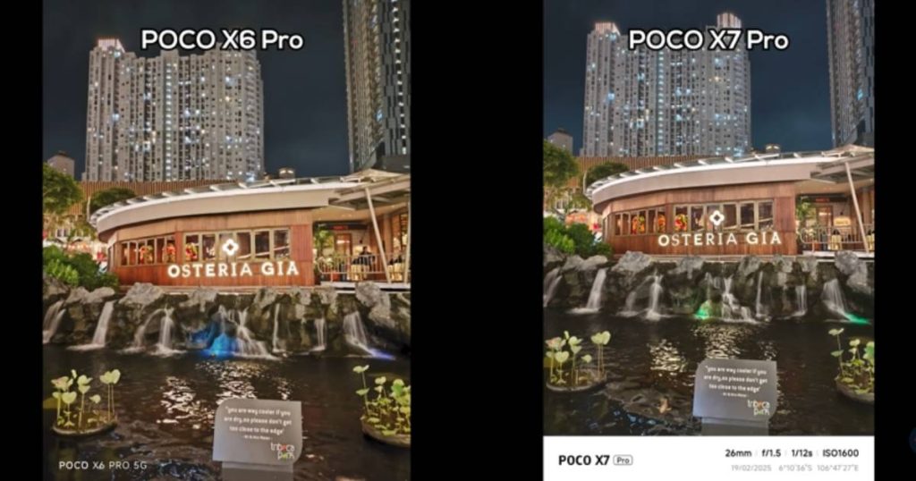 hasil foto malam poco x7 pro